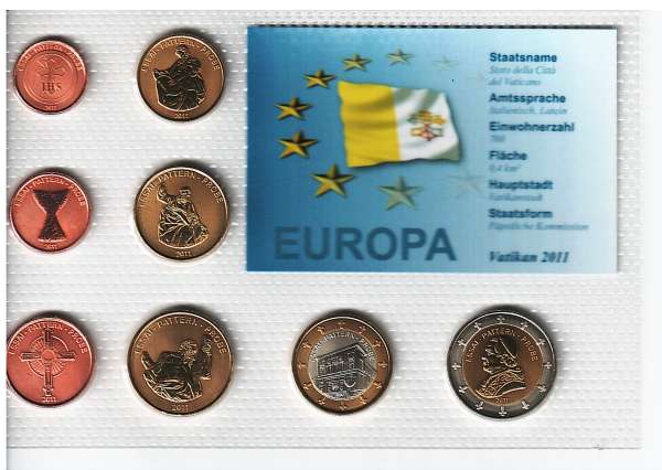 Euro Proben Vatikan 2011 / Euro Pattern Vatikan set 2011