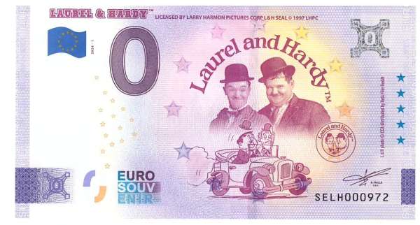 Laurel and Hardy 0 Euro Schein 2024-1 Italien