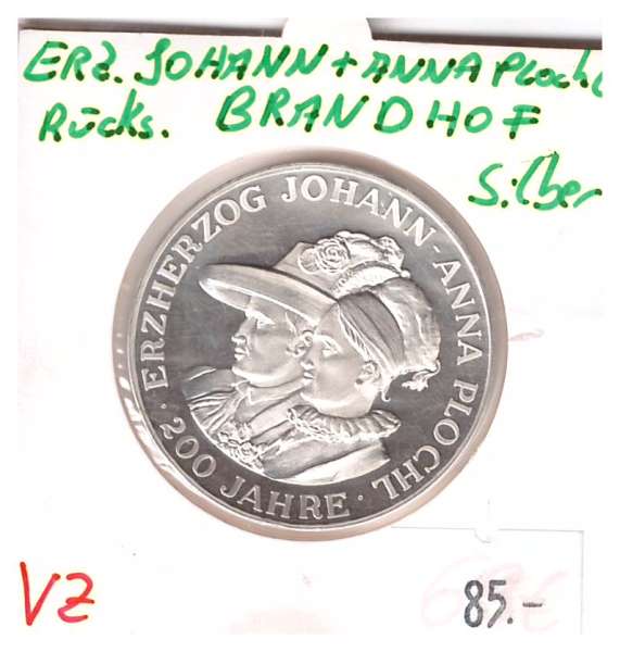 Erz. Johann & Anna Plochl Rev. Brandhof 900 Silber