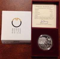 10 Euro 2003 Schloss  Schönbrunn PP ANK Nr.04 Silber Ag 10 Euro 2003 Schloss  Schönbrunn PP ANK Nr.04 Silber Ag