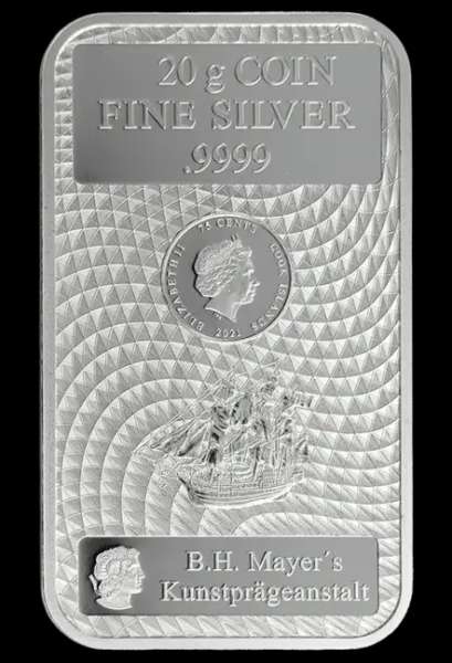 20 g Silberbarren Bounty ,999 Fein 2021