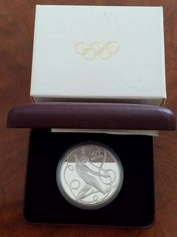 100 Jahre Olympische Bewegung IOC Turnerin 200 Schilling in Box