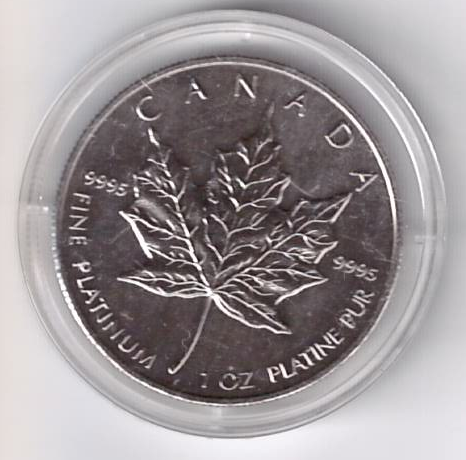 1 unze Platin Canada 50 Dollars 1988 Maple Leaf