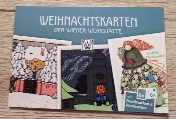 Weihnachtskarten der Wiener Werkstätten Briefmarken & Postkarten Heft mit 6 Marken-