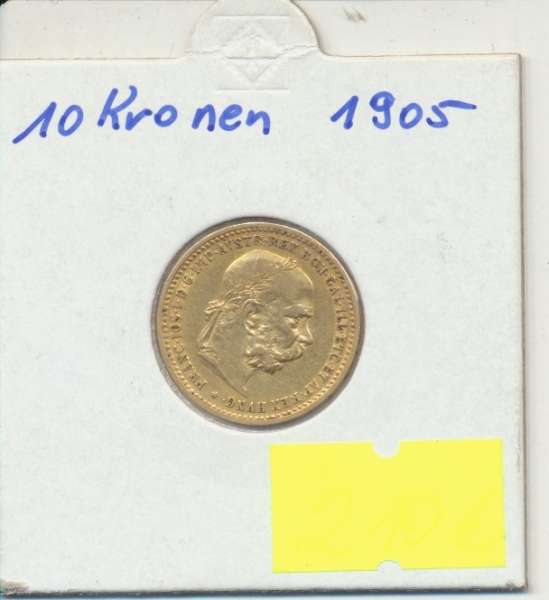 10 Corona Kronen 1905 Franz Joseph I Gold