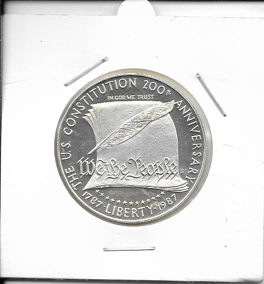 1 Dollar 1987 S Silber USA The US Constitution 200 anniversary 1787Liberty1987