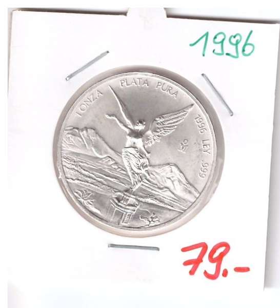 Mexiko 1996 Libertad Silbermünze 1 oz Onza Plata Pura 999
