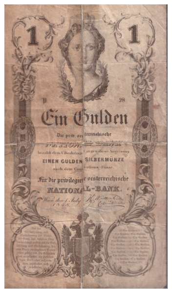1 Gulden 1848 Franz Joseph I