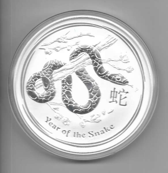 Australian Lunar Series II 2013 Year of the Snake 10 Unzen Silber 10 Dollars