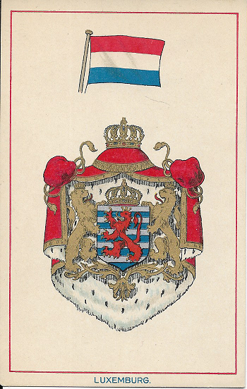 Luxemburg Series of coats of arms and flags postcard ca.1910