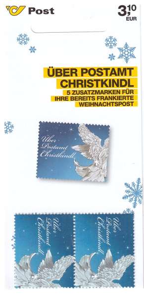 ZM.1. Aufkleber über Postamt Christkindl Blau Weihnachten Gültig seit 16.11.2012