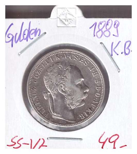1 Gulden Forint 1889 KB Silber Franz Joseph