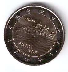 2 Euro Malta 2025 Mdina lose