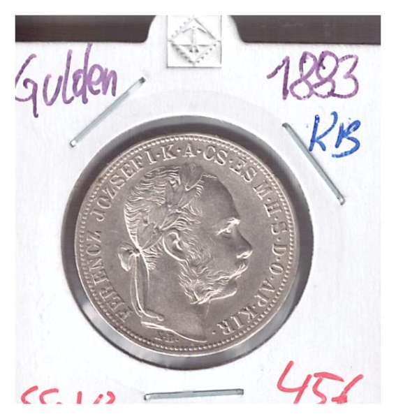 1 Gulden Forint 1883 KB Silber Franz Joseph