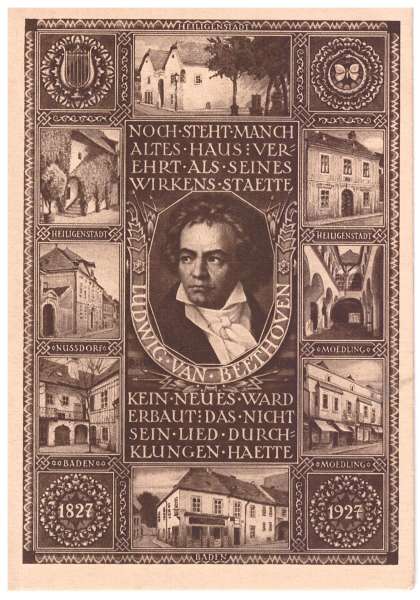 Ludwig van Beethoven Österreichs Beethovenfeier 1827-1927