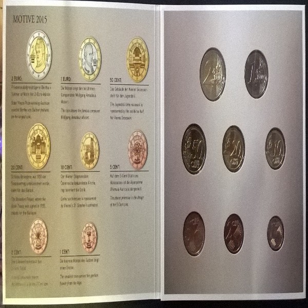 2015 offizieller Kursmünzensatz KMS Mintset Austria