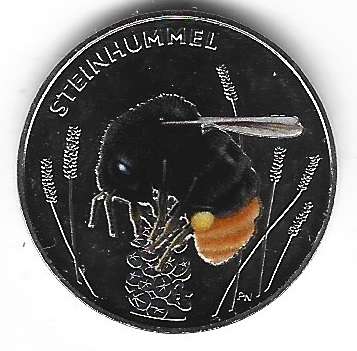 5 Euro 2024 D Insektenreich Deutschland Steinhummel + Kapsel