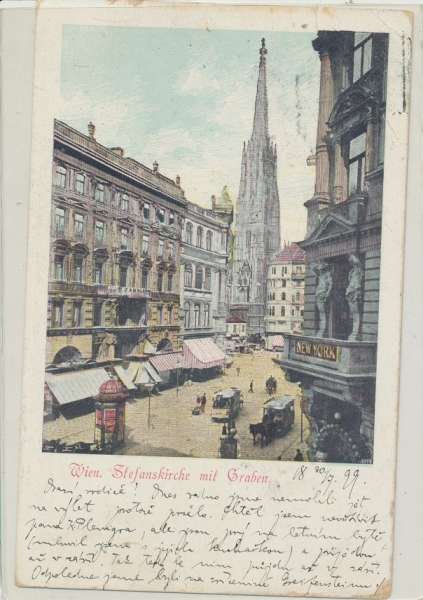 Wien I Stefanskirche mit Graben 1899