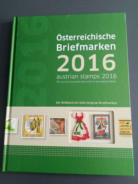 2016 Marken Jahrbuch der Post 2016 Österreich ohne Bunddrucken etc.-