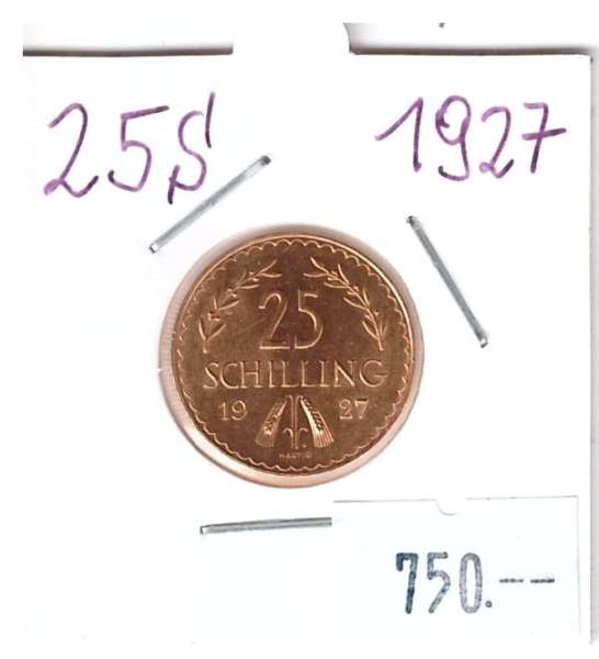 25 Schilling Gold 1927