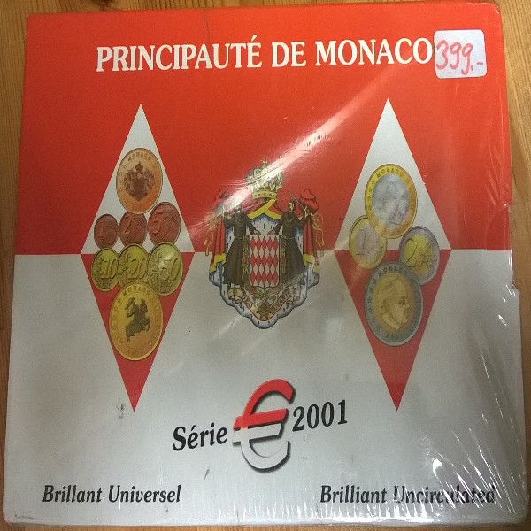 Monaco Kursmünzen Set 2001 Rainer KMS