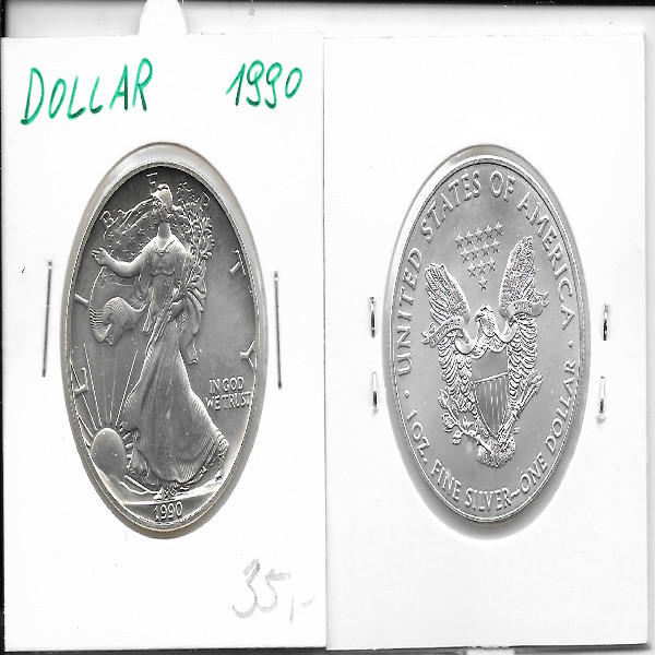 1 Dollar Silber Eagle Unze 1990