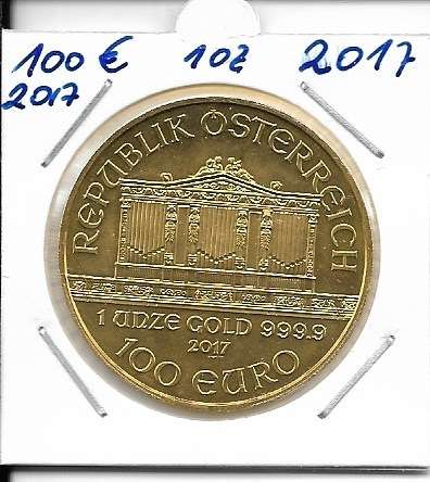 2017 Philharmoniker 1unze 100 Euro 31,1 Gramm