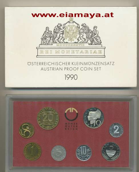 1990 Jahressatz Kursmünzensatz KMS Mintset