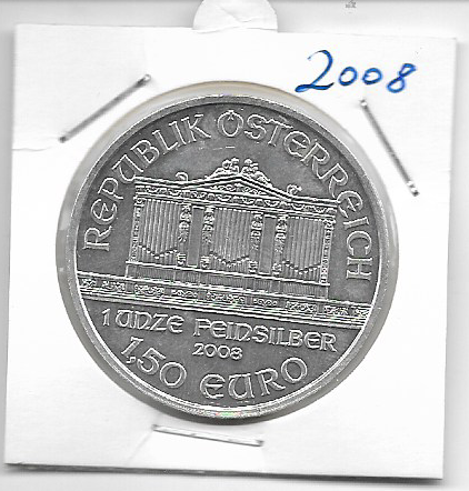 2008 Wiener Philharmoniker 1 Unze Feinsilber (999)