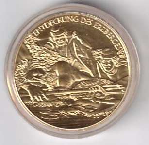 10 Euro 2010 Erzberg in der Steiermark ANK Nr. 17 Vergoldet Silber