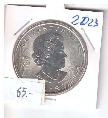 5 DOLLAR 2023 Canada Maple Leaf Silber 1 Unze