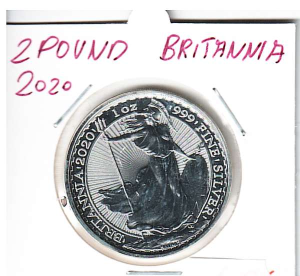2 Pounds 2020 - Britannia - 1 Oz Silber Great Britain