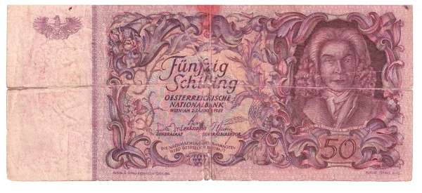 50 Schilling 2.1.1951 Jakob Brandtauer Stift Melk Nr.1085/710733 Ank.269