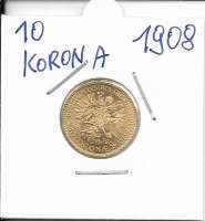 10 Corona Kronen 1848-1908 Franz Joseph I Gold 60 jähriges Regierungsjubiläum 10 Corona Kronen 1848-1908 Franz Joseph I Gold 60 jähriges Regierungsjubiläum