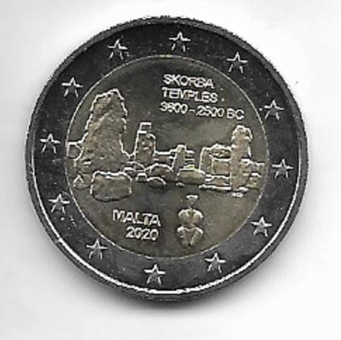 2 Euro Malta 2020 Tempelanlage Ta' Skorba
