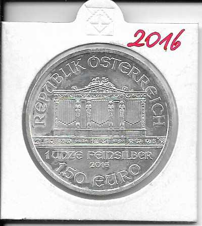 2016 Wiener Philharmoniker 1 Unze Feinsilber (999)