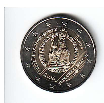 2 Euro Luxemburg 2026 Karlspreis-Verleihung