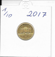 2017 Philharmoniker 1/10 Unze  10 € Euro 3,11 Gramm 2017 Philharmoniker 1/10 Unze  10 € Euro 3,11 Gramm
