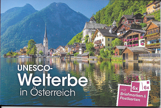 UNESCO Welterbe in Österreich Briefmarken & Postkarten Heft mit 6 Marken