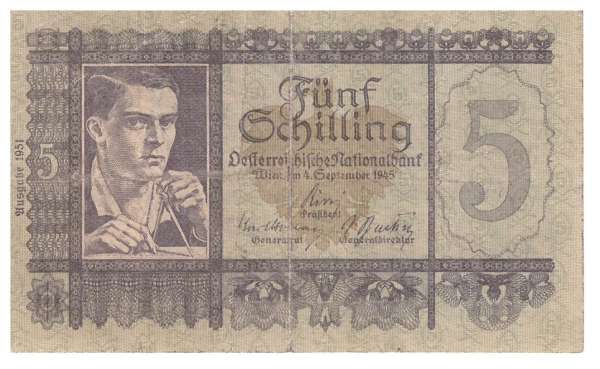 5 Schilling 1945 Erzberg Ausgabe 1951 Ank Nr.268