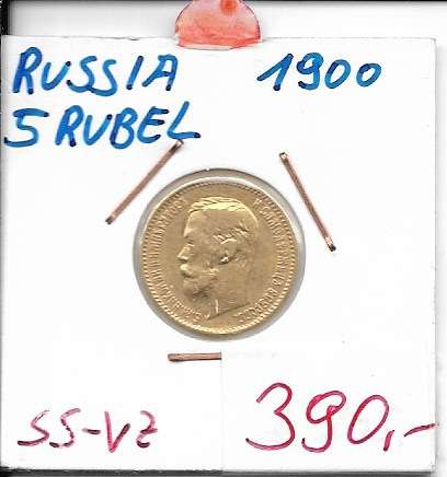 5 Rubel 1900 Nikolaus II.(1894-1917) Russland