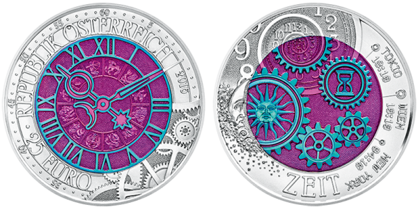 25 Euro 2016 Niob Silber Die Zeit ANK Nr. 14 Niob 2016