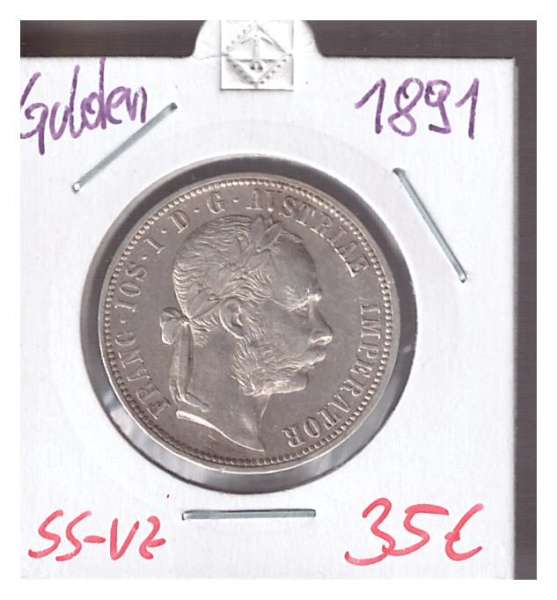 1 Gulden Fl 1891 Silber Franz Joseph I