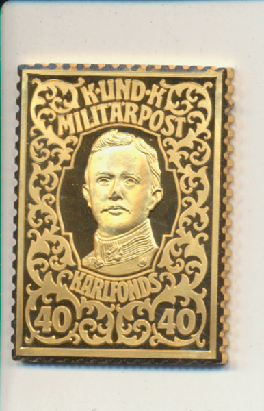 K&K Jubiläums Collection Karlsfonds Karl 40 Heller 1918 K&K Silber Gold