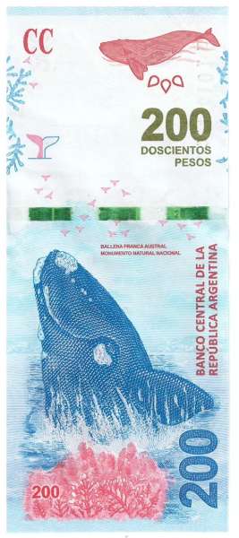 Argentinien – 200 Pesos (2016) (P.364a) Erh. UNC