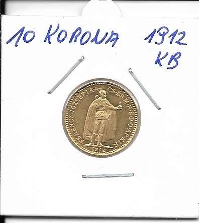 10 Korona 1912 KB Franz Joseph I Gold