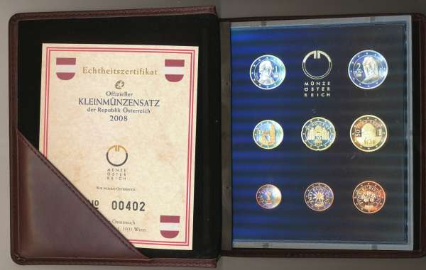 PP 2008 Euro Coinset PROOF KMS SET Österreich