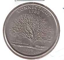 USA 25 Cent 1999 P Connecticut (2)