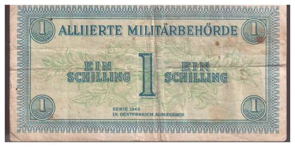 1 Schilling 1944 Wz. Wellen Pick 103 b) Alliierte Militärbehörde Ank Nr. 240b)