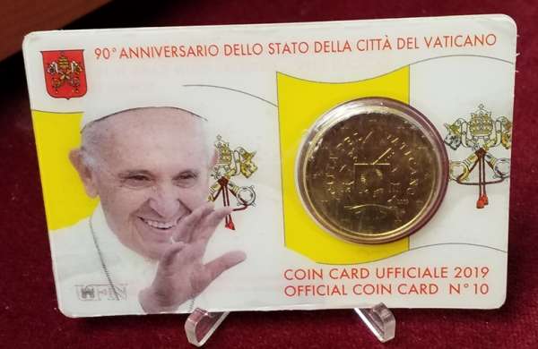 50 Cent Coincard Nr. 10 2019 Vatikan